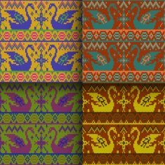 set of seamless knitted patterns N7