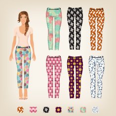 Vector dress up paper doll N4