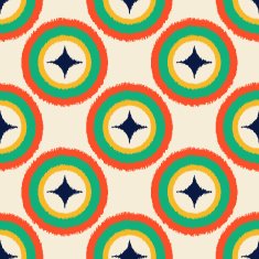 seamless colorful circle diamonds pattern