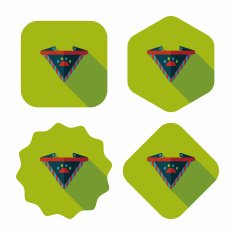 Pet dog chains flat icon with long shadow eps10 N101
