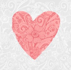 Valentine background wiht ornate heart