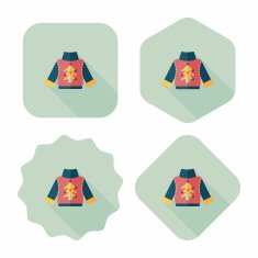 Sweater flat icon with long shadow eps10 N13