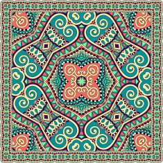 Traditional ornamental floral paisley bandanna N592