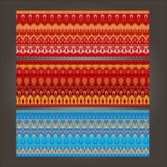 set with art ornamental pattern