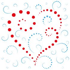 Abstract background the heart of dots on Valentine's day N2
