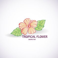 Hibiscus flower vector symbol tattoo icon