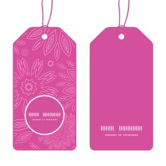 Vector pink abstract flowers texture vertical round frame pattern tags
