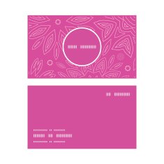 Vector pink abstract flowers texture vertical round frame pattern business N2