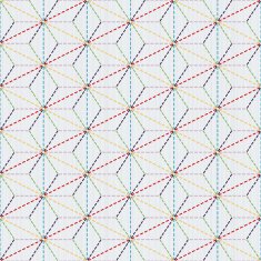 Traditional Japanese Embroidery Ornament with circles Sashiko N2