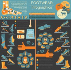 Footwear infographics elements N3