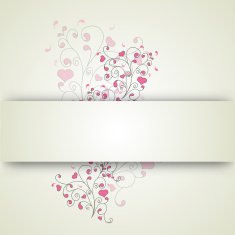 Hearts and swirls on a light background N30