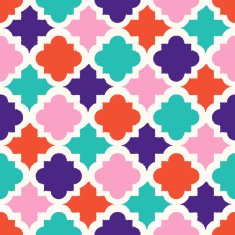 seamless colorful islamic geometric pattern