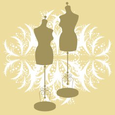 vector vintage tailor's mannequin N24