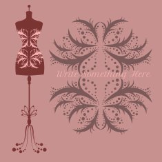vector vintage tailor's mannequin N25