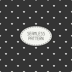 Romantic seamless pattern with hearts Beautiful vector illustration Background N5