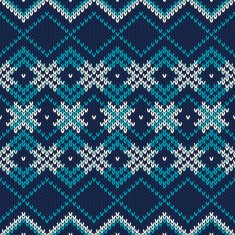 Seamless Knitted Pattern Festive and Fashionable Sweater Design N2