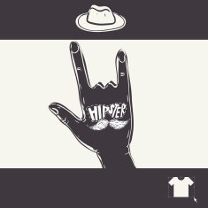 Vintage Hand With Hipster Mustache N2