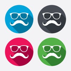 Mustache and Glasses sign icon Hipster symbol N23