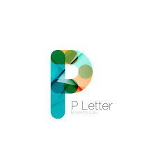 Minimal P font or letter design N2