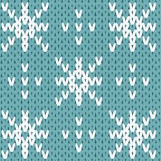 Seamless knitted blue white pattern