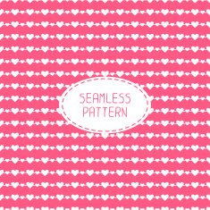 Romantic seamless pattern with hearts Beautiful vector illustration N9