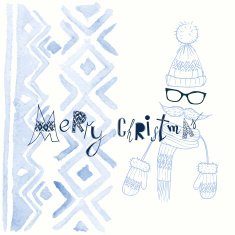 Christmas Background on Hipsters Style N2