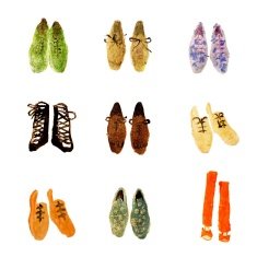 fashion illustration - flat shoes collection