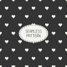 Romantic seamless pattern with hearts Beautiful vector illustration N10