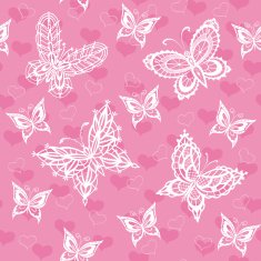 background of lace abstract butterflies with hearts