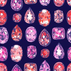 Hand drawn precious stones N5