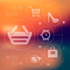 fashion infographic with unfocused background N85