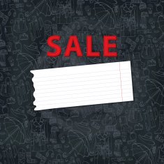 Females outerwear accessories sale background Sketchy chalkboard N2