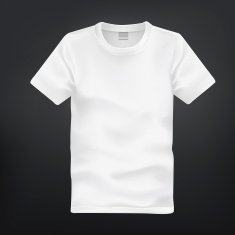 white T-shirt template N2