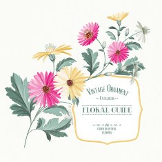 Vintage Flower Card N4