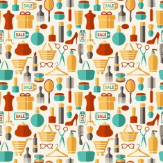 Beauty fashion sale and shopping seamless background N2