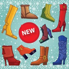 Fashionable colored women's shoes boots New