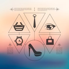 fashion infographic with unfocused background N91