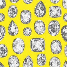 Hand drawn precious stones N6