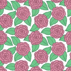 beautiful seamless pattern in roses and leaves lace