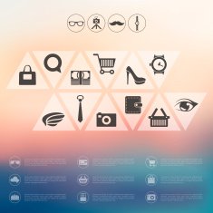 fashion infographic with unfocused background N94