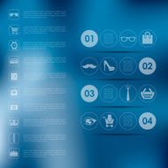 fashion infographic with unfocused background N95