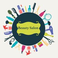 Hair Beauty salon background-illustration