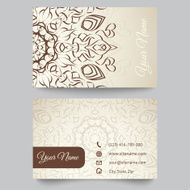 Business card template abstract geometric pattern vector design editable Vector
