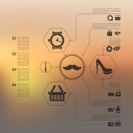 fashion infographic with unfocused background N97