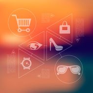 fashion infographic with unfocused background N100