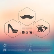 fashion infographic with unfocused background N101