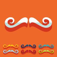 Flat design mustache N27