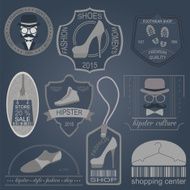 Set of vintage fashion and clothes style logos N6