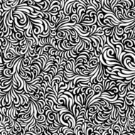 Hand-drawn seamless floral pattern Vector illustration EPS8