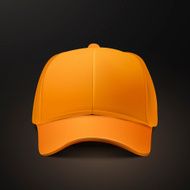 blank hat in orange